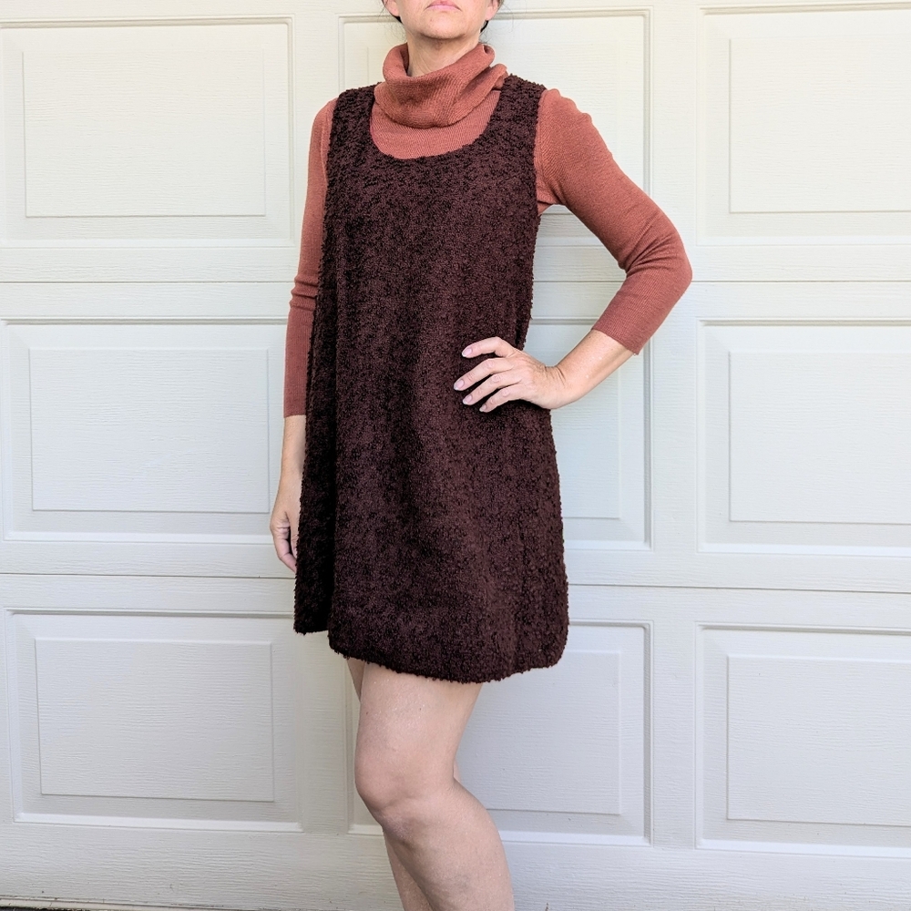 1960's BOUCLE MINI DRESS mod jumper S